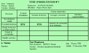 habilitation electrique